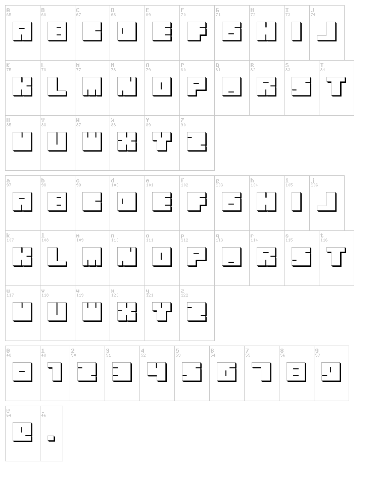 Oki font map